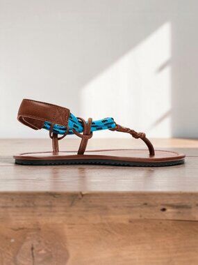 (New) Free People – Island Hopping Wrap Leather Sandals (Luggage) – Women's 7.5